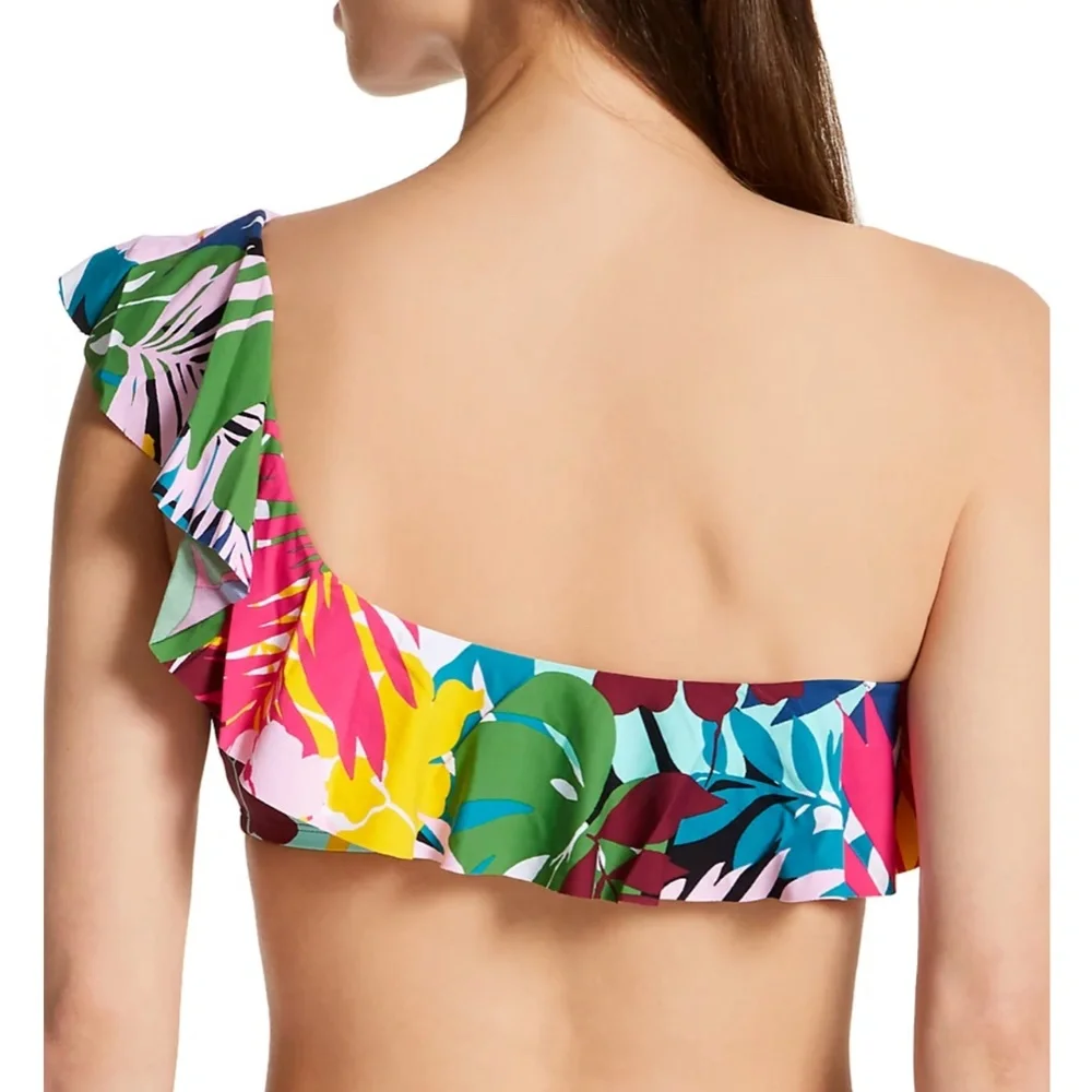 NWT $85 Bleu Rod Beattie [ 6 ] On A Brighter‎ Note Ruffle One Shoulder Top